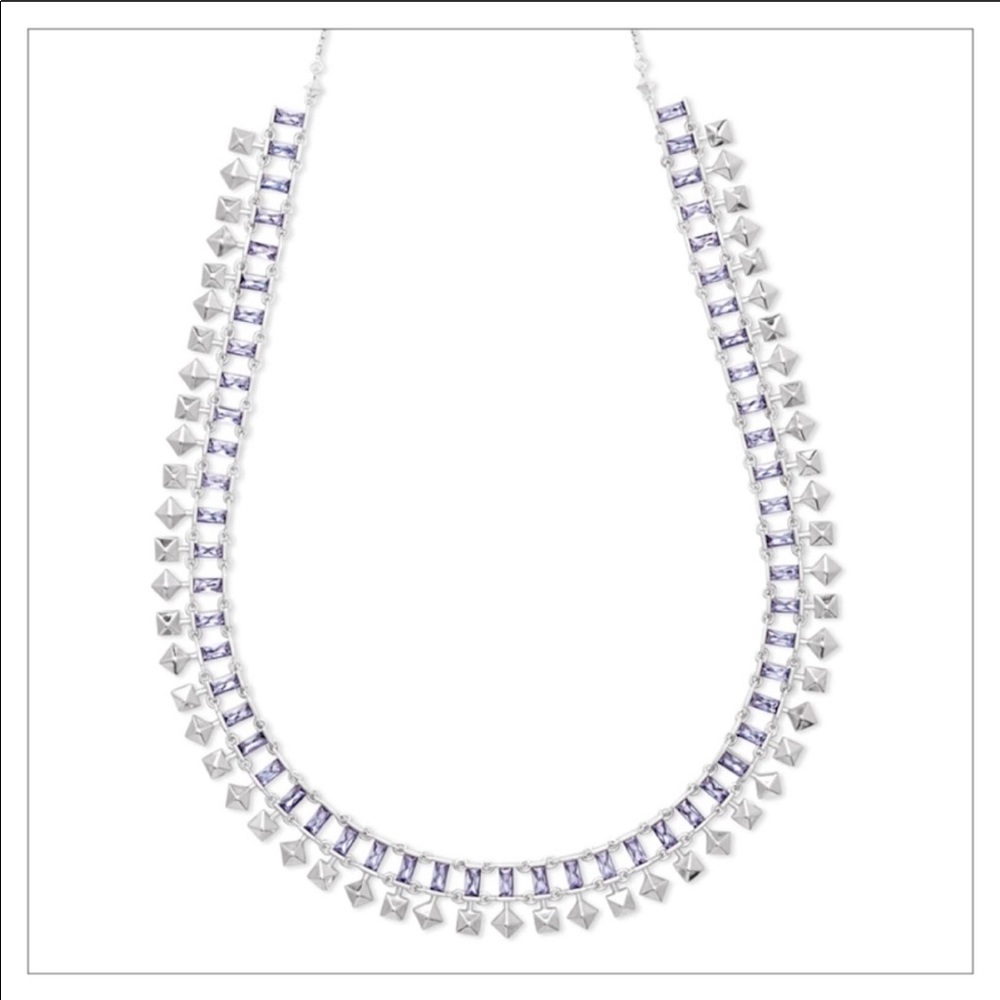 NWT Kendra Scott Oscar Necklace Lilac Crystal